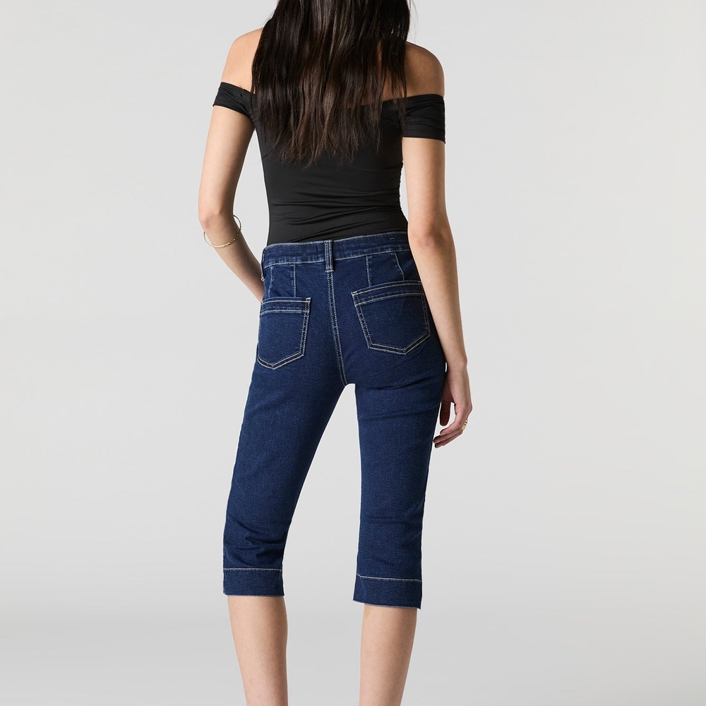 Vintage 90s Dark Denim Capris Size 30